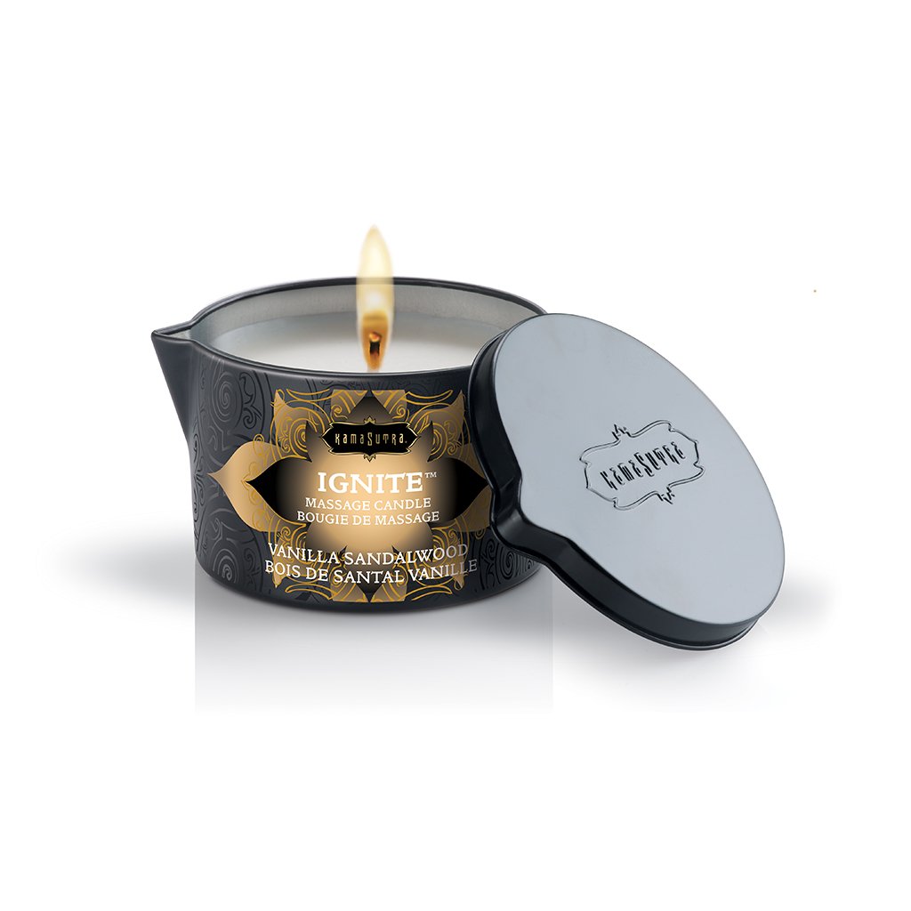 Kama Sutra - Ignite Vanilla Sandalwood Massage Candle - 6 Oz. - Bath & Body