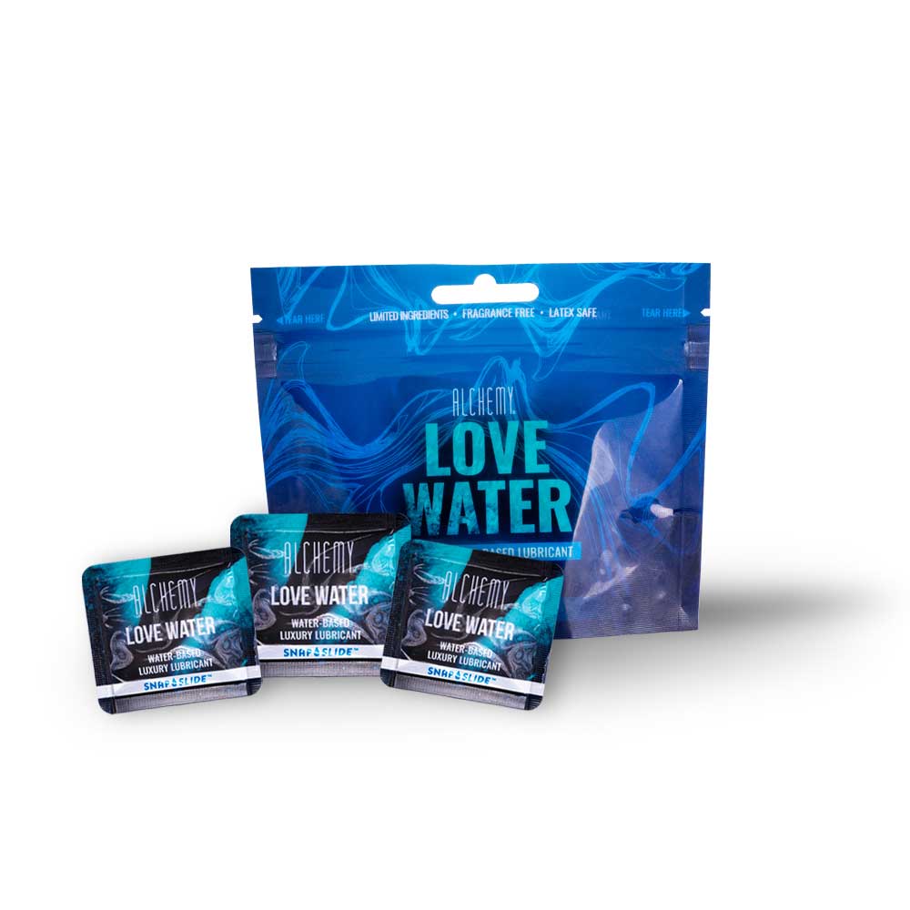 Alchemy - Alchemy Love Water Snap Slide Display - 12 Packs 16 Ct -Water-Based Lubricant - Lubricants, Creams & Glides