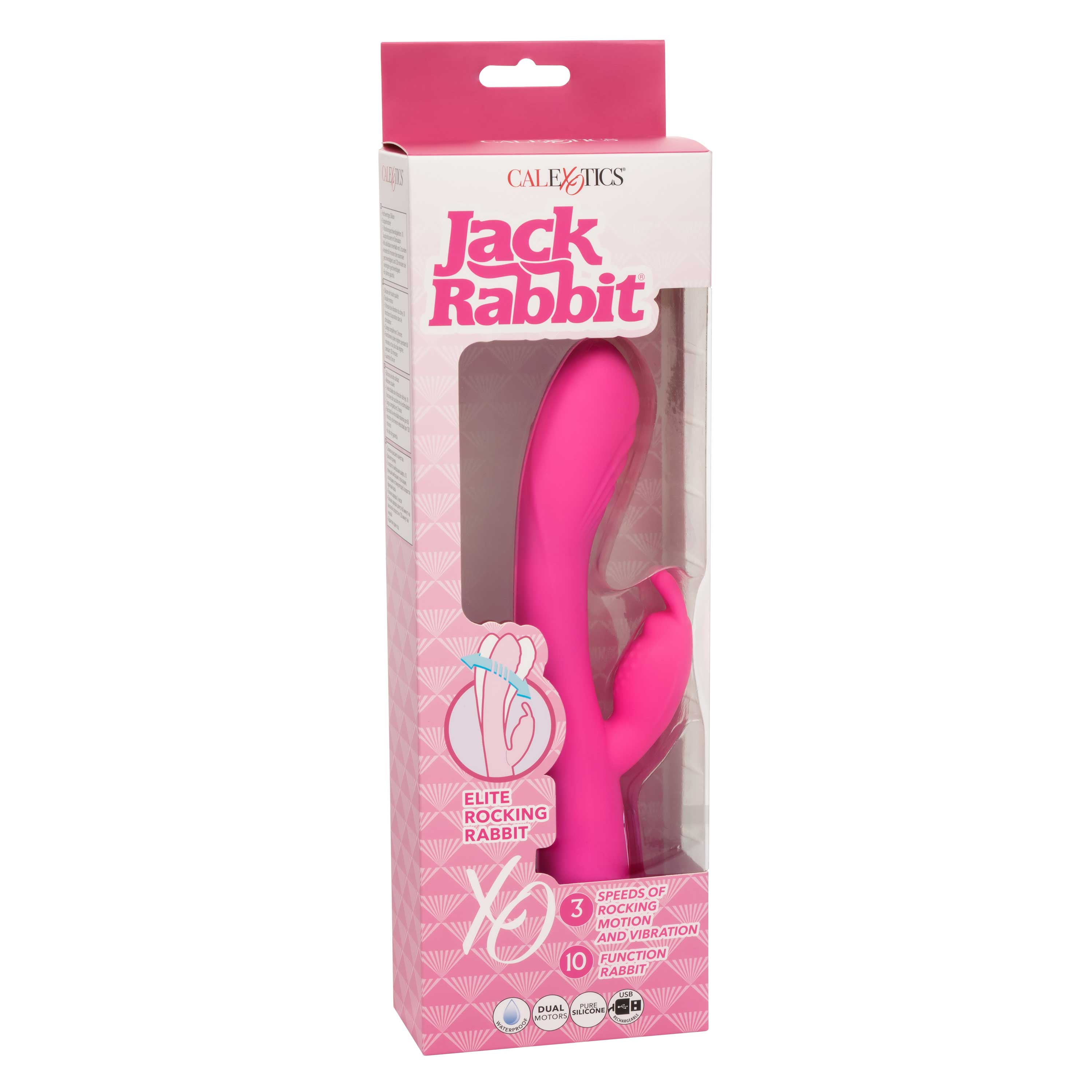 CalExotics - Jack Rabbit Elite Rocking Rabbit - Pink - Eco-Friendly