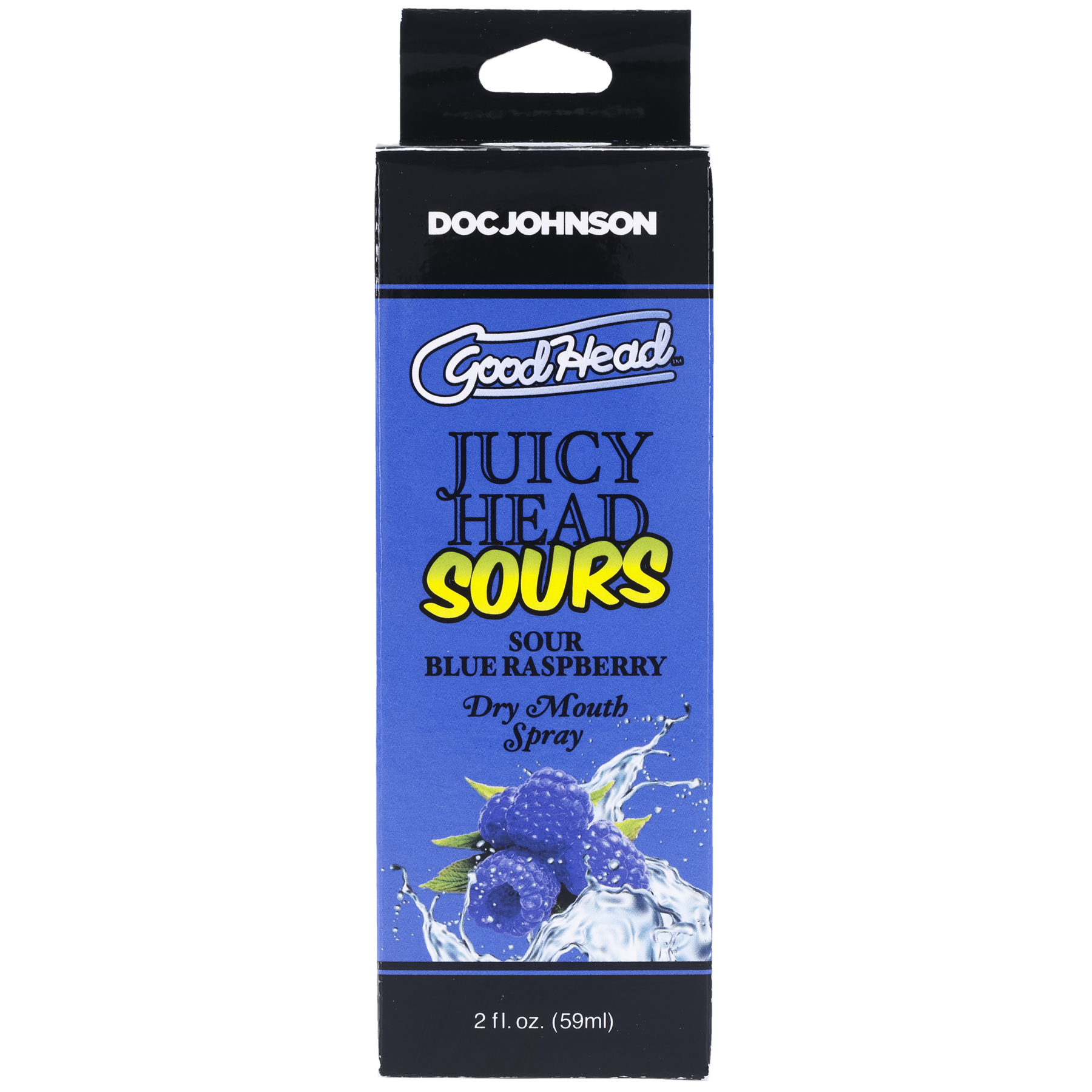 Doc Johnson - Goodhead - Juicy Head - Dry Mouth Spray - Sour Blue Raspberry - 2 Oz - Lubricants, Creams & Glides - Liquid