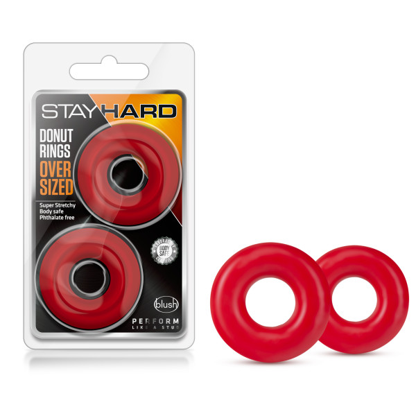 Blush - Stay Hard - Donut Rings Oversized - Red - Cockrings