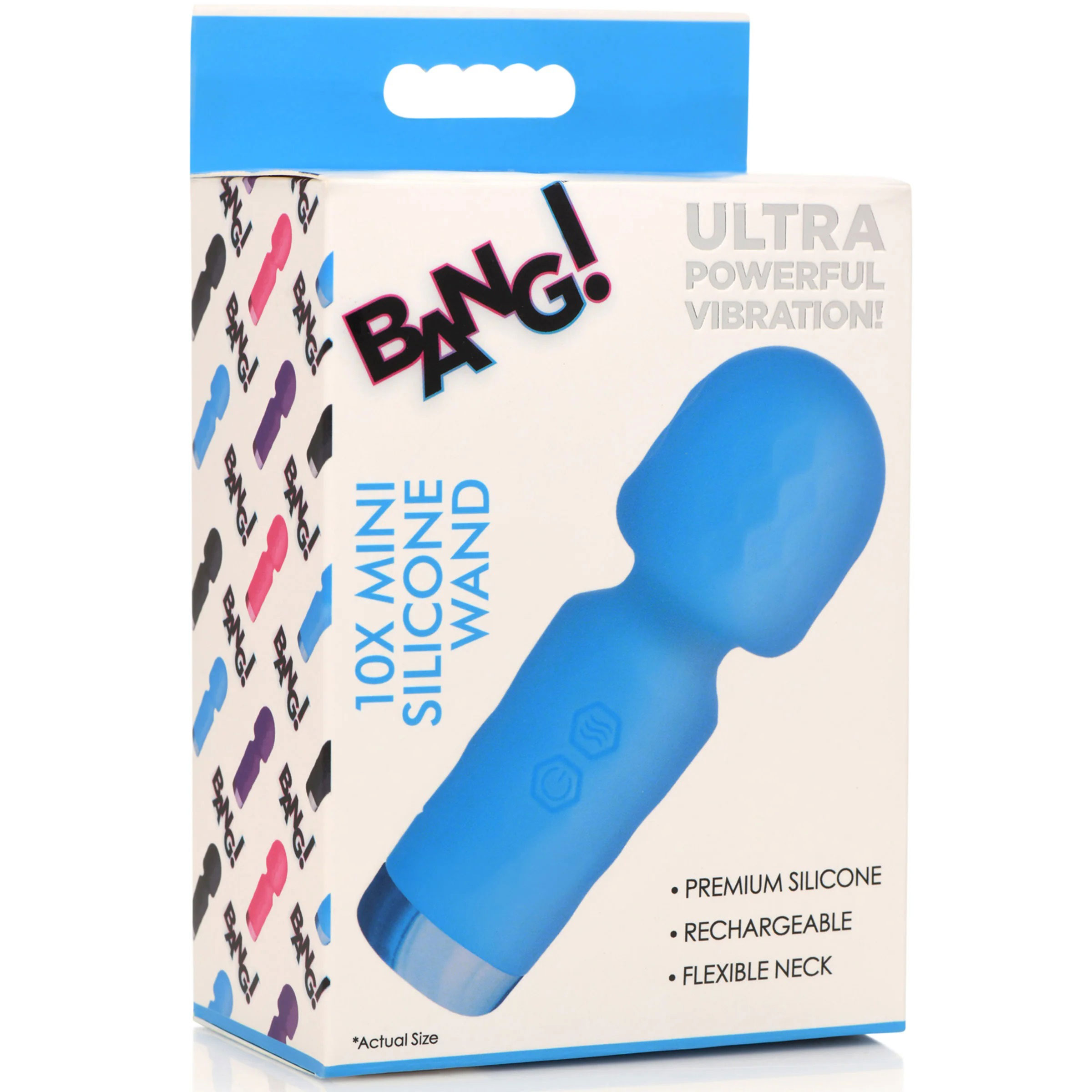 XR Brands - 10x Mini Silicone Wand - Blue - Clit Stimulators
