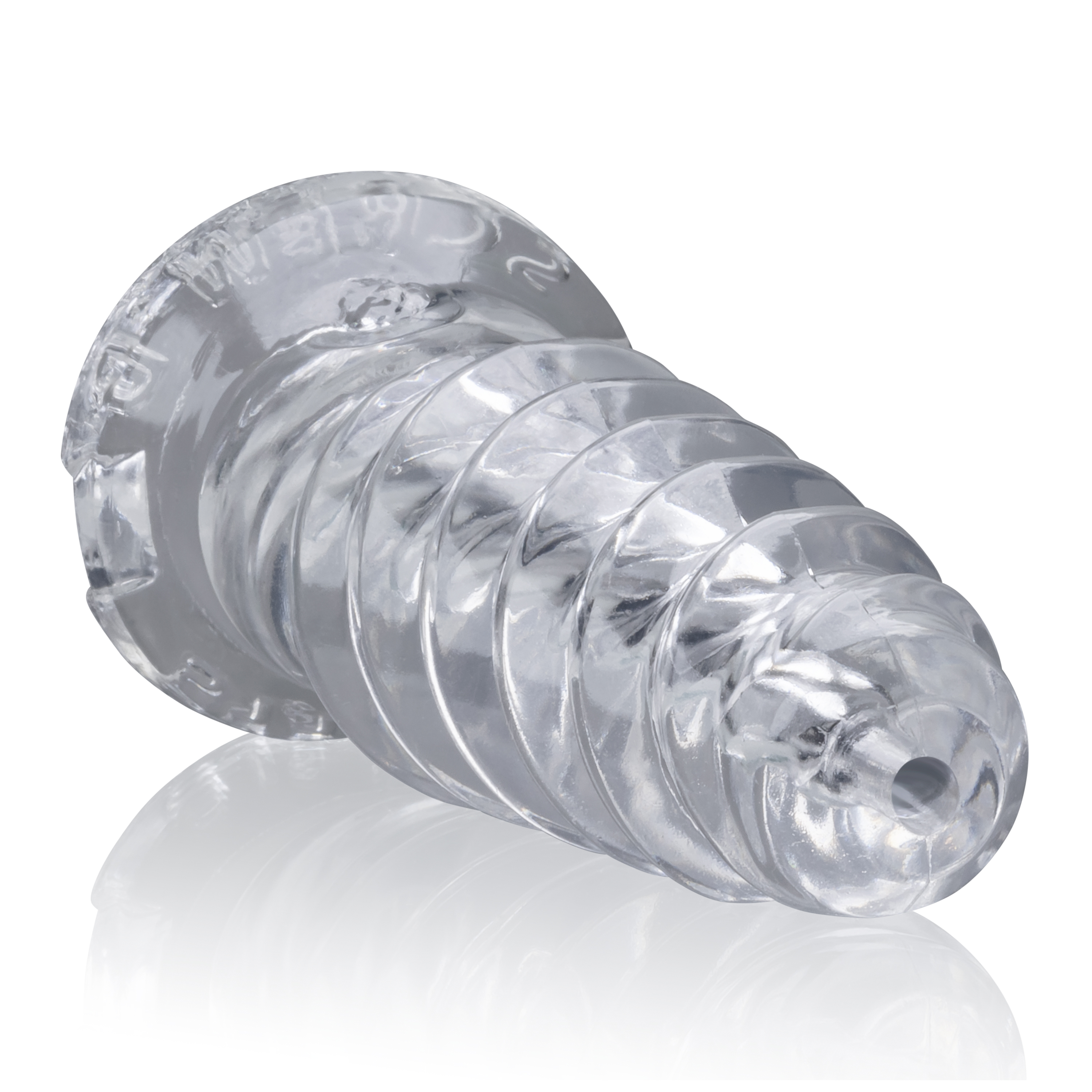 Oxballs - OxBalls Screw''D, Super Squish Corkscrew Jackoff Toy, Clear - Masturbation Aids for Males - TPE/TPR/Elastomers
