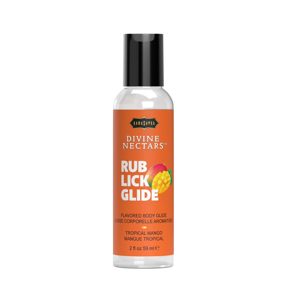 Kama Sutra - Divine Nectars Flavored Body Glide - Tropical Mango - 2 Fl. Oz./ 59ml - Lubricants, Creams & Glides