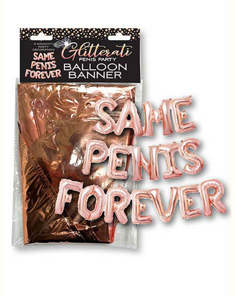 Little Genie - Glitterati Penis Party Same Penis Forever Balloon Banner - Novelties & Games