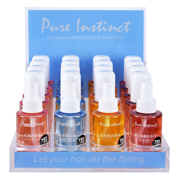 Classic Brands - Pure Instinct Pheromone Hair and Body Mist Bundle With Testers 21pcs Acrylic Display - Bath & Body