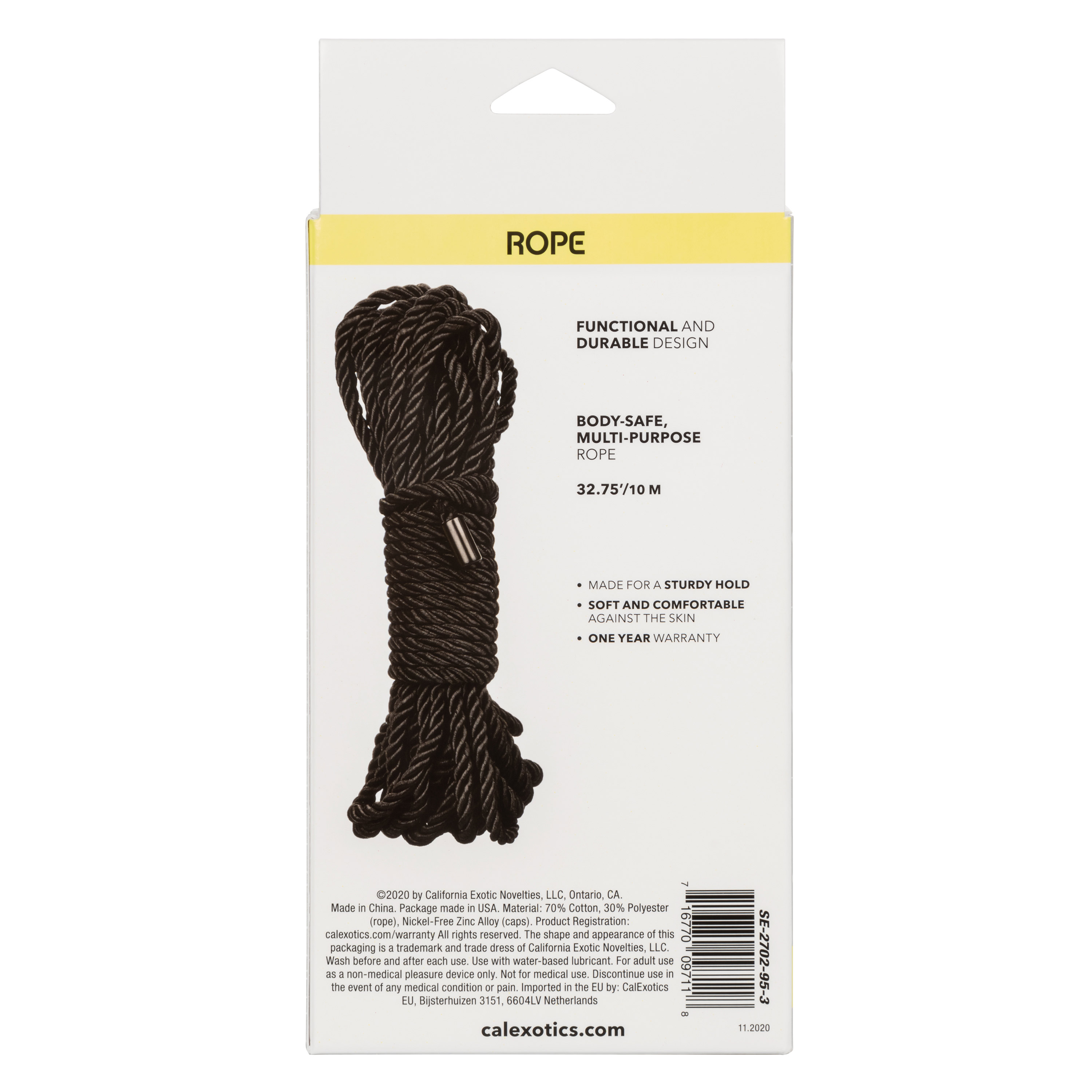 CalExotics - Boundless Rope - Black - Bondage & Fetish Toys