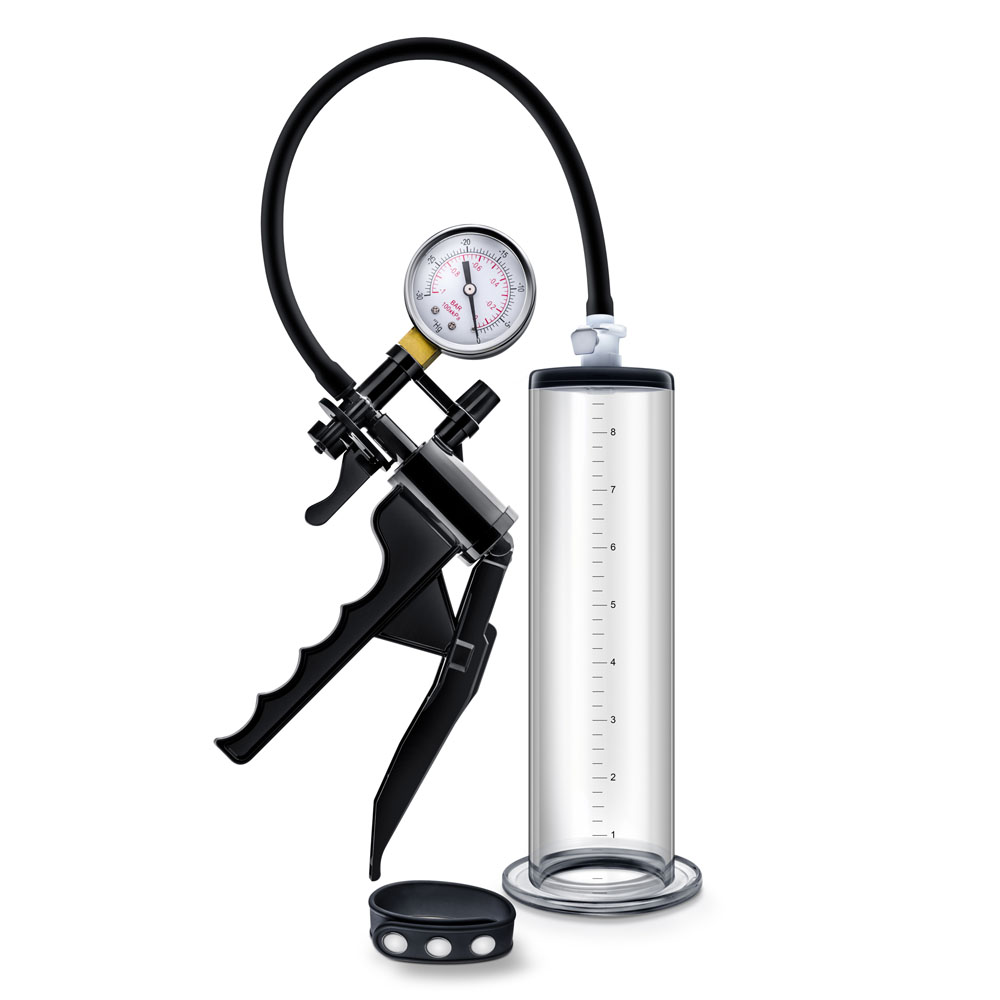 Blush - Performance - Vx8 Premium Penis Pump System With Silicone Cock Strap - Clear - Pumps & Enlargers