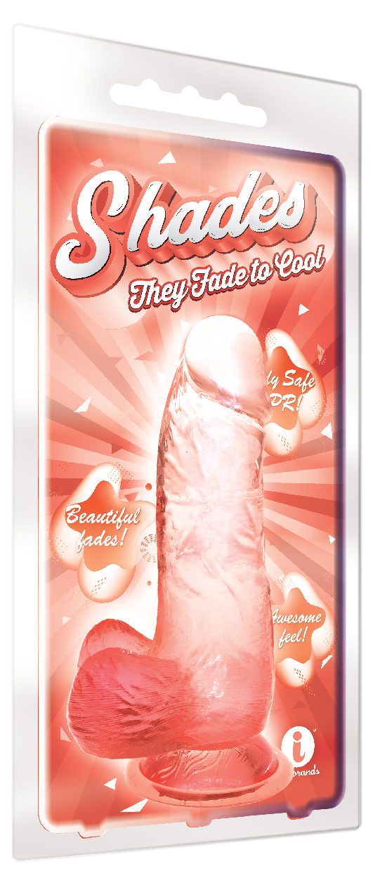 Icon Brands - Shades - 6 Inch Gradient Dong - Coral - Dildos