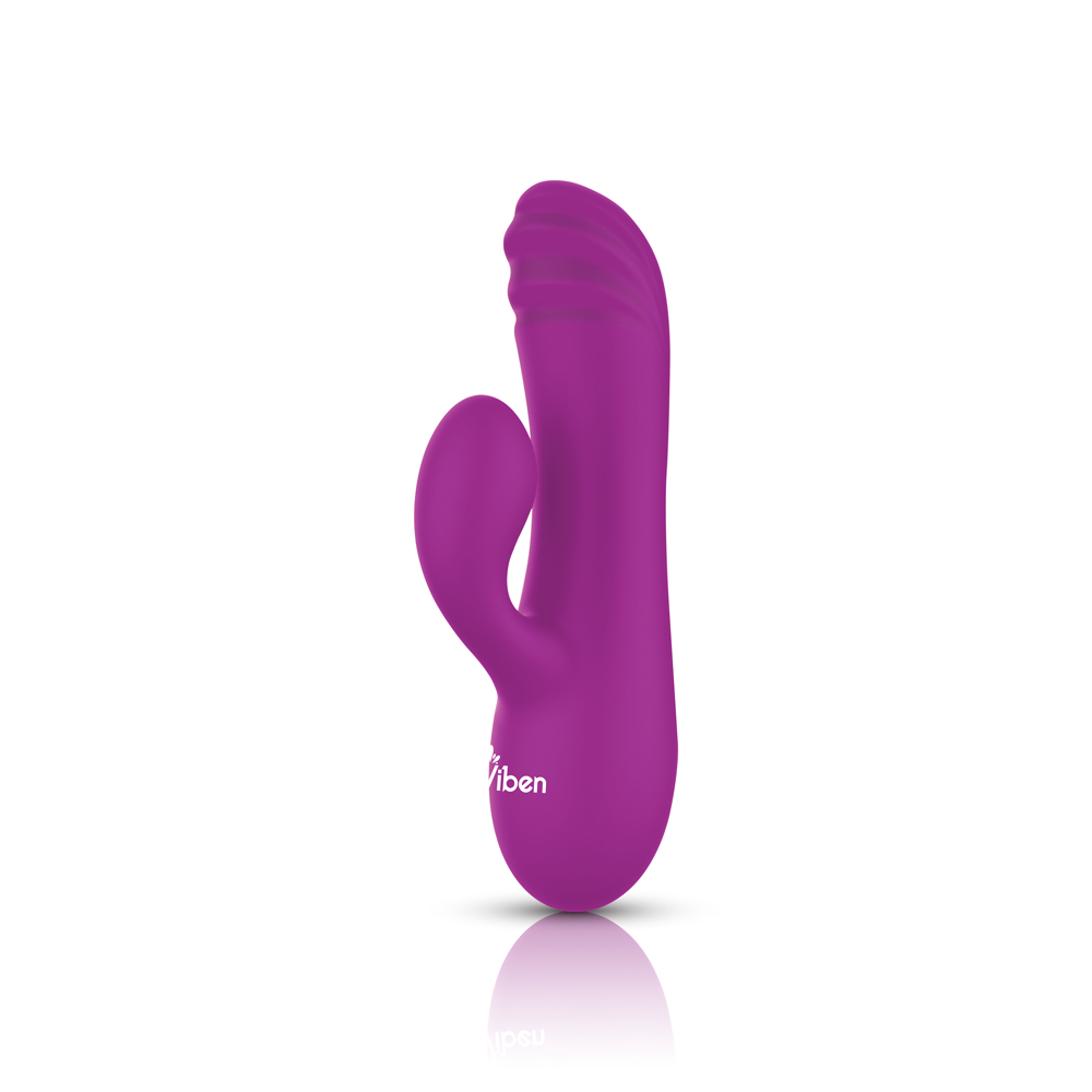 Viben - Jolie Mini Pleasure Ridges Rabbit Vibe - Berry - Eco-Friendly