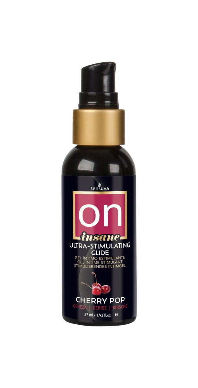 Sensuva - On Insane Ultra-Stimulating Glide Cherry Pop 2oz-57ml Bottle - Lubricants, Creams & Glides