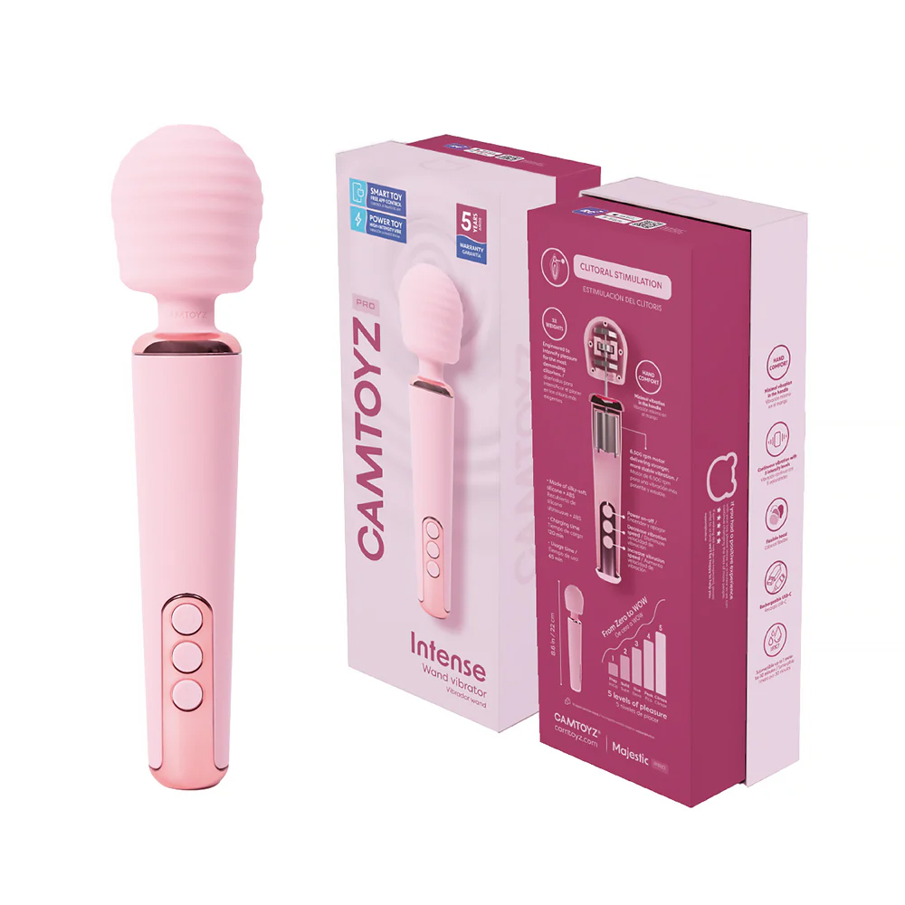 Camtoyz - Intense Camtoyz Wand Vibrator With App - Pink - Clit Stimulators
