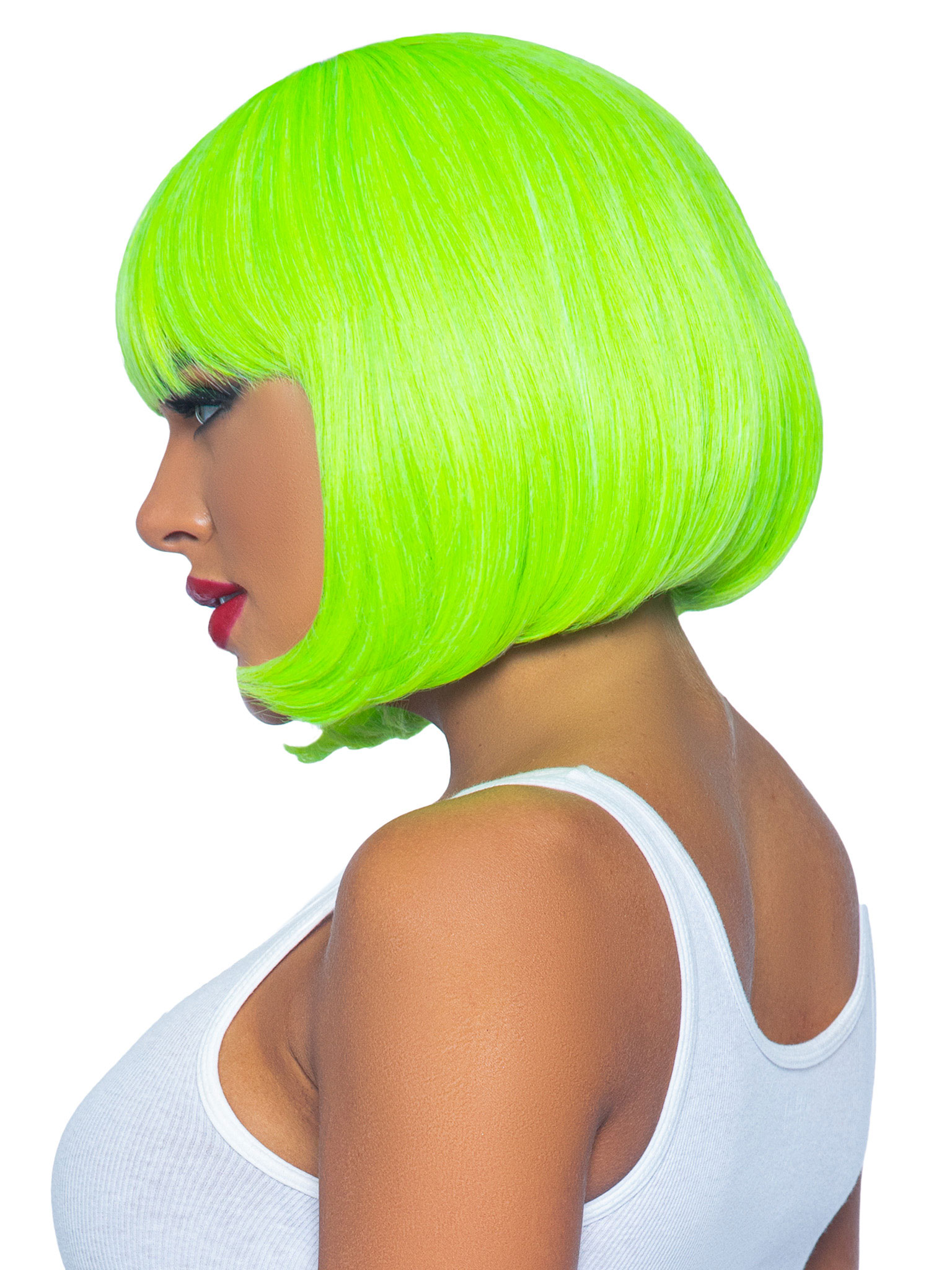 Leg Avenue - 12 Inch Short Bob Wig - Neon Green - Holiday Items