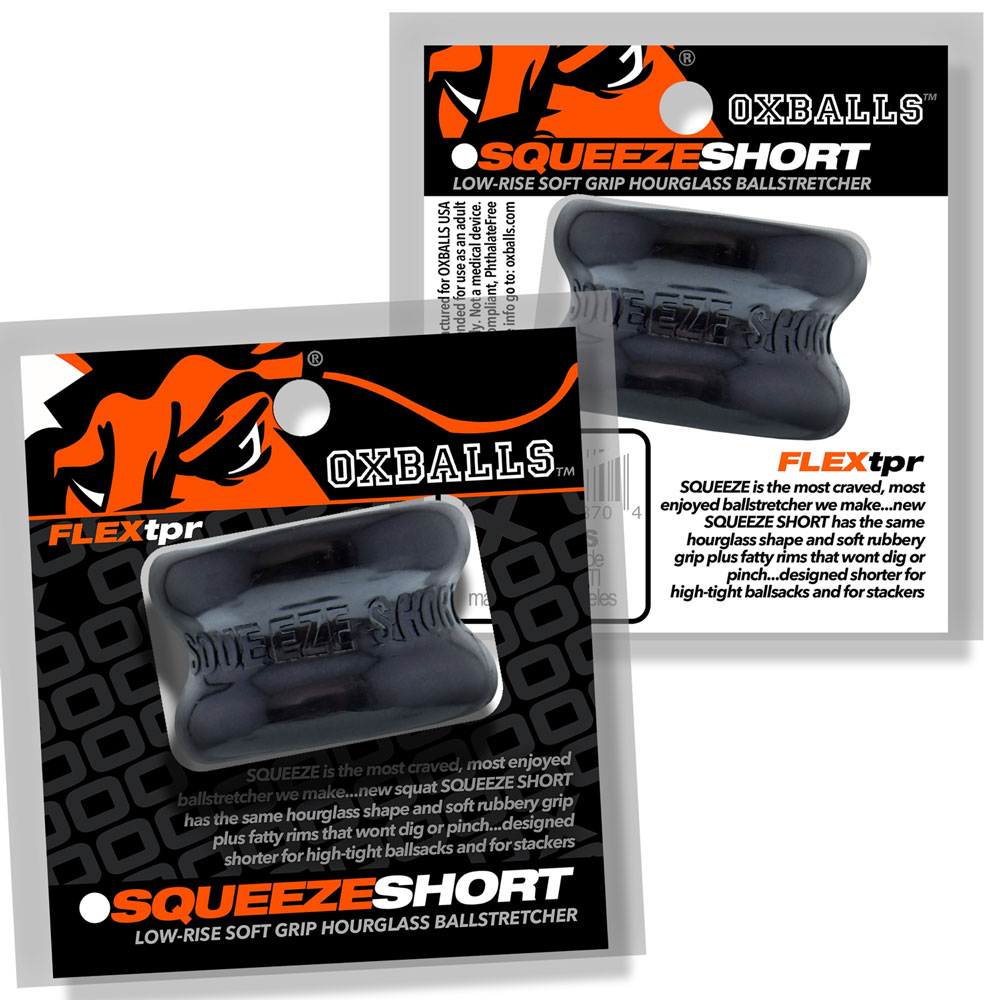 Oxballs - Oxballs Squeeze Short Ballstretcher Black - Cockrings