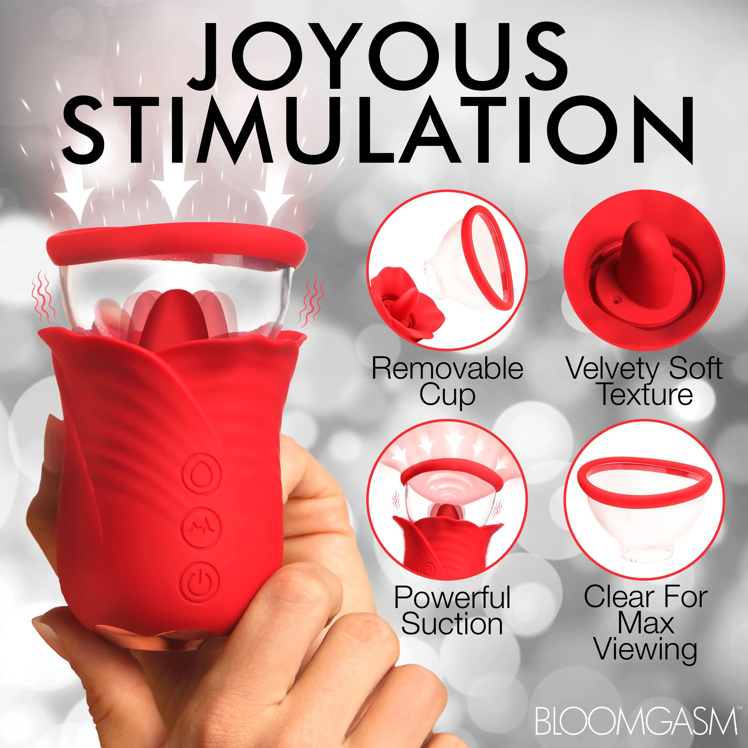 XR Brands - Bloomgasm Lily Lover Sucking & Vibrating Clitoral Stimulator - Vibrators - Silicone