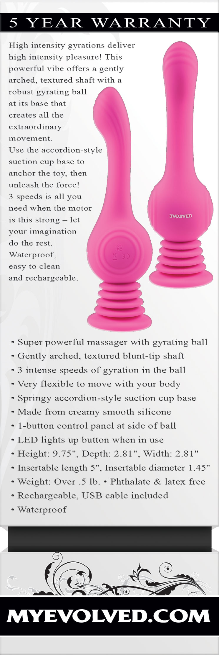 Evolved Novelties - Gyro Vibe - Pink - Eco-Friendly