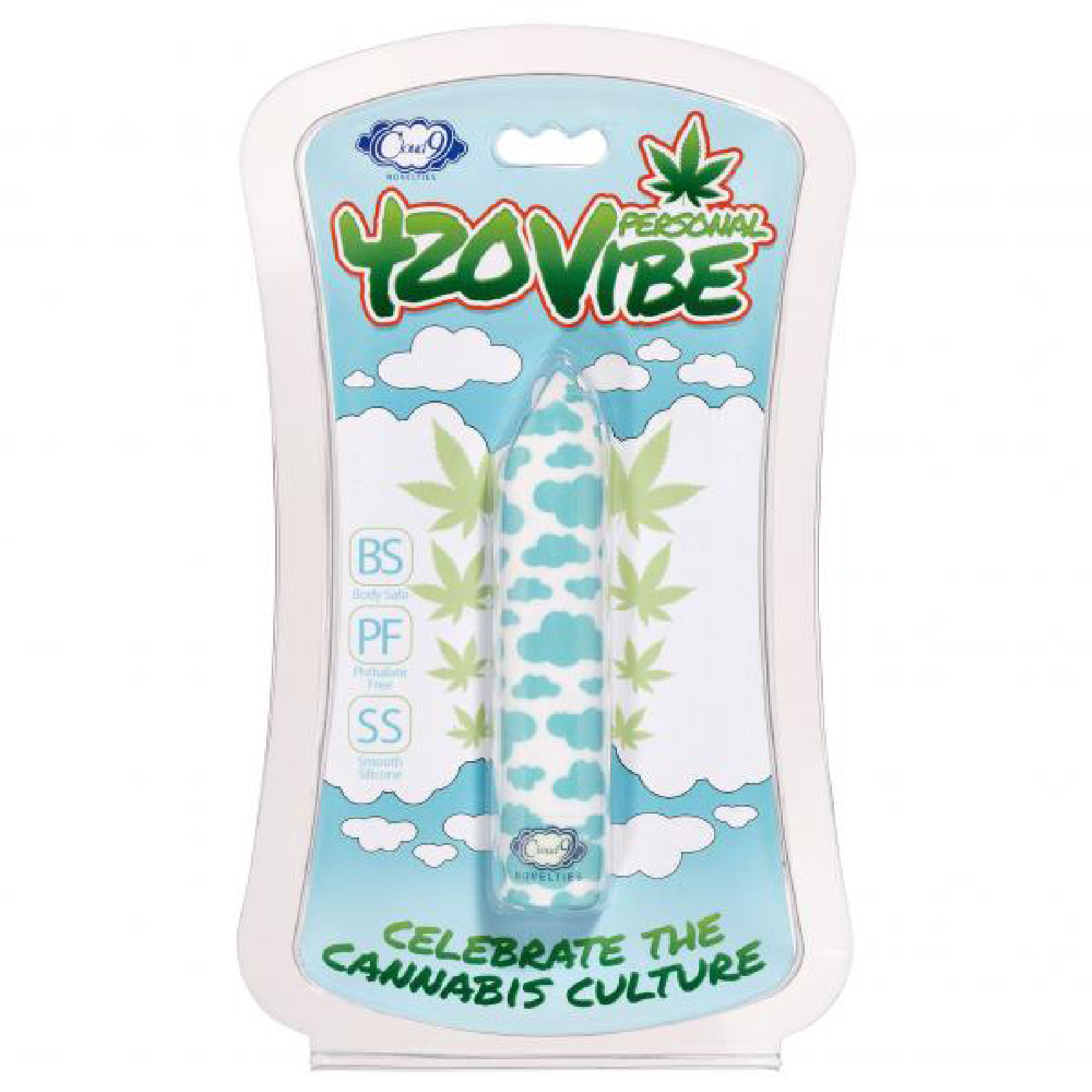 Cloud 9 Novelties - 420 Slim Vibe Cloud - White/blue - Clit Stimulators