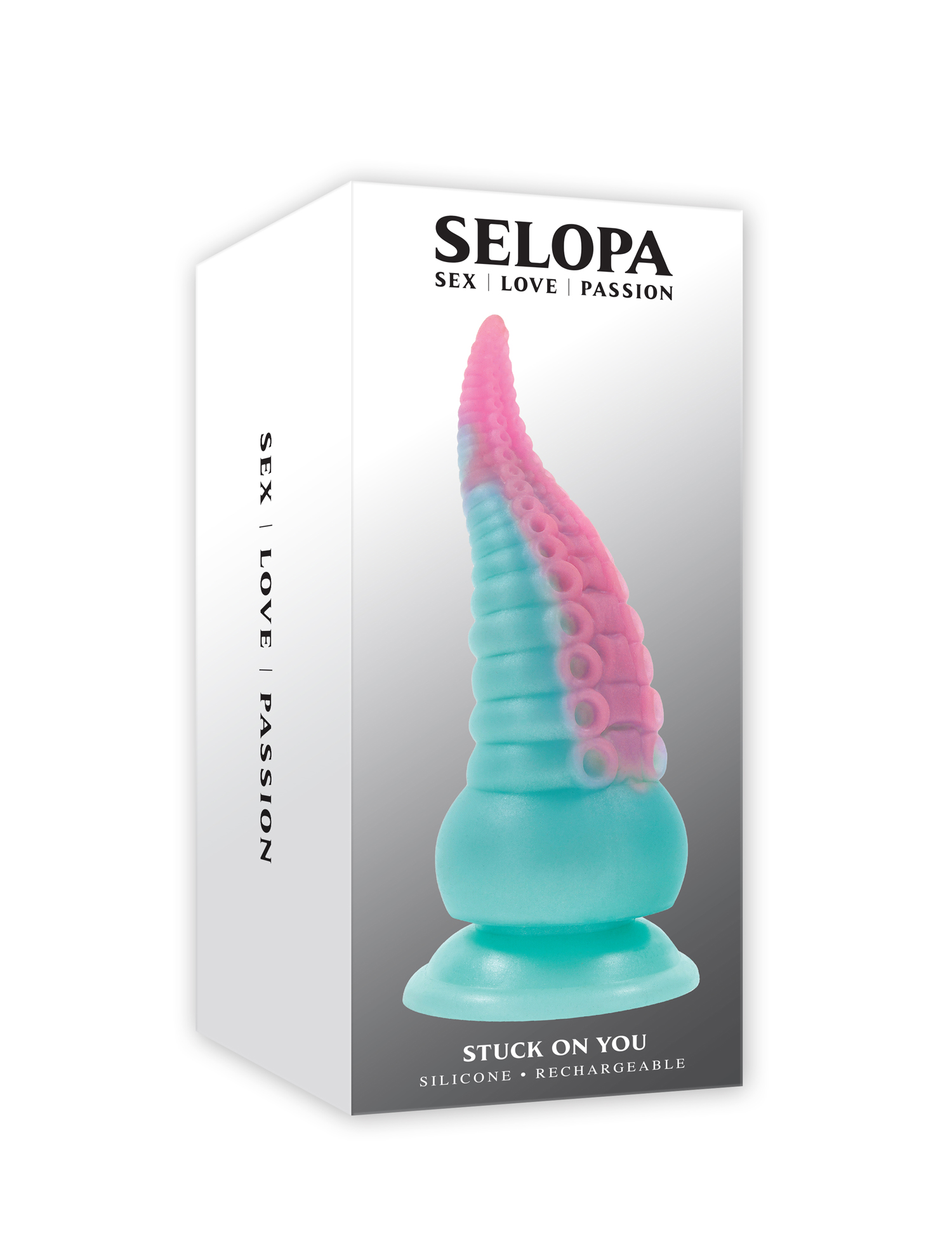 Selopa Selopa Stuck On You Rechargeable Vibrating Dildo Silicone Multicolor