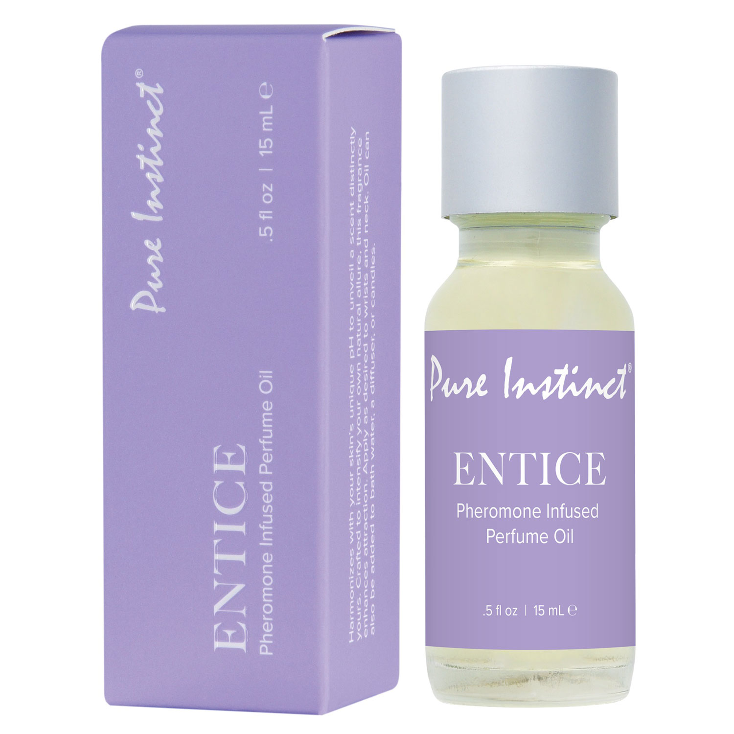 Classic Brands - Pure Instinct Pheromone Perfume Oil Entice Dropper 15 ml | 0.5 Fl Oz - Bath & Body