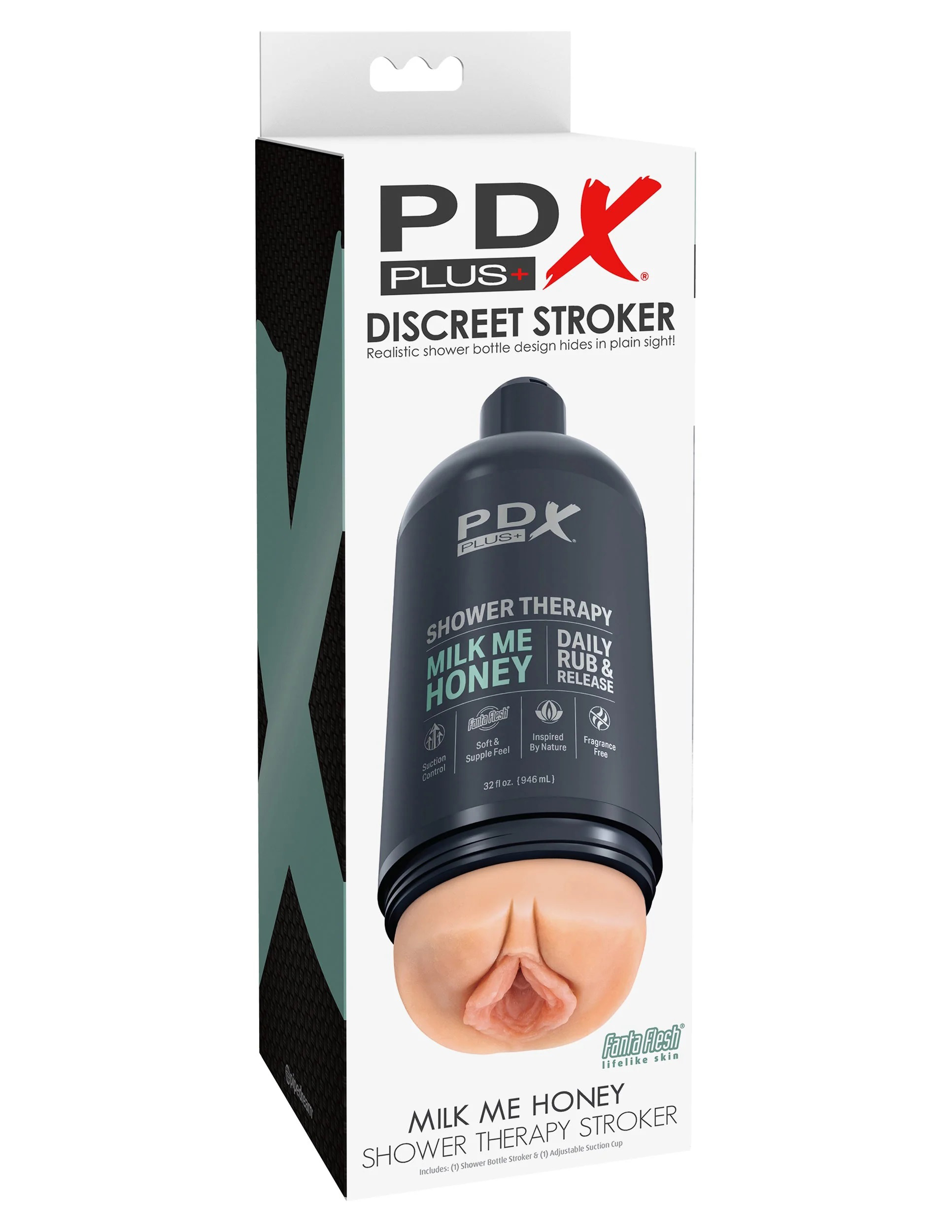 PDX Brands - PDX Plus Shower Therapy Milk Me Honey Light - Masturbation Aids for Males - TPE/TPR/Elastomers