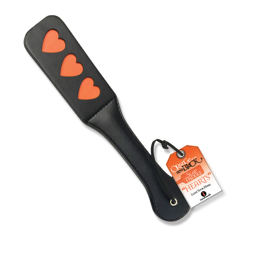 Icon Brands - Orange Is the New Black Triple Heart Slap Paddle - Bondage & Fetish Toys