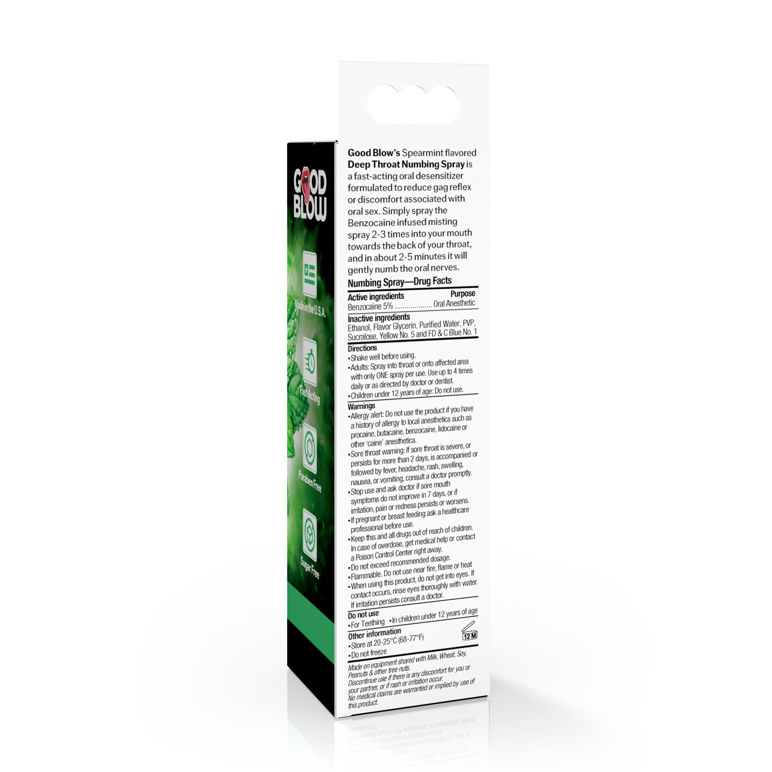 XR Brands Good Blow Deep Throat Spray Spearmint 1 oz.