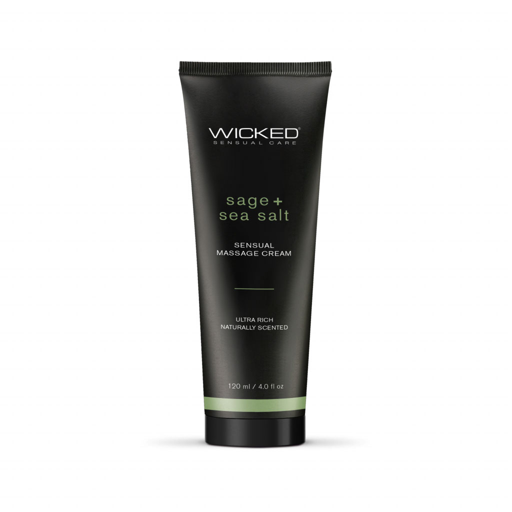 Wicked Sensual Care - Sage and Sea Salt - Scented Sensual Massage Cream - 4 Oz - Bath & Body