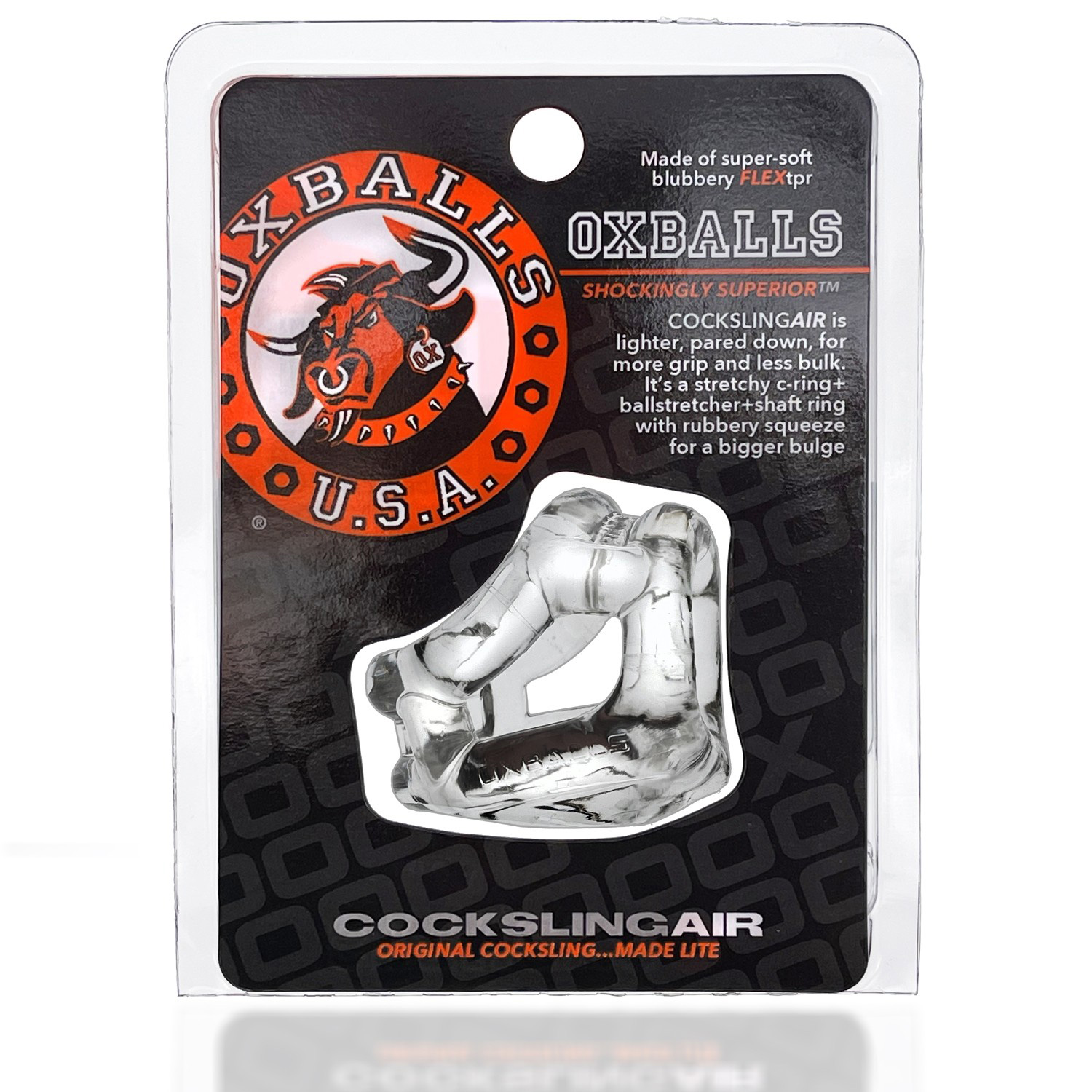 Oxballs - Cocksling Air - Clear - Cockrings