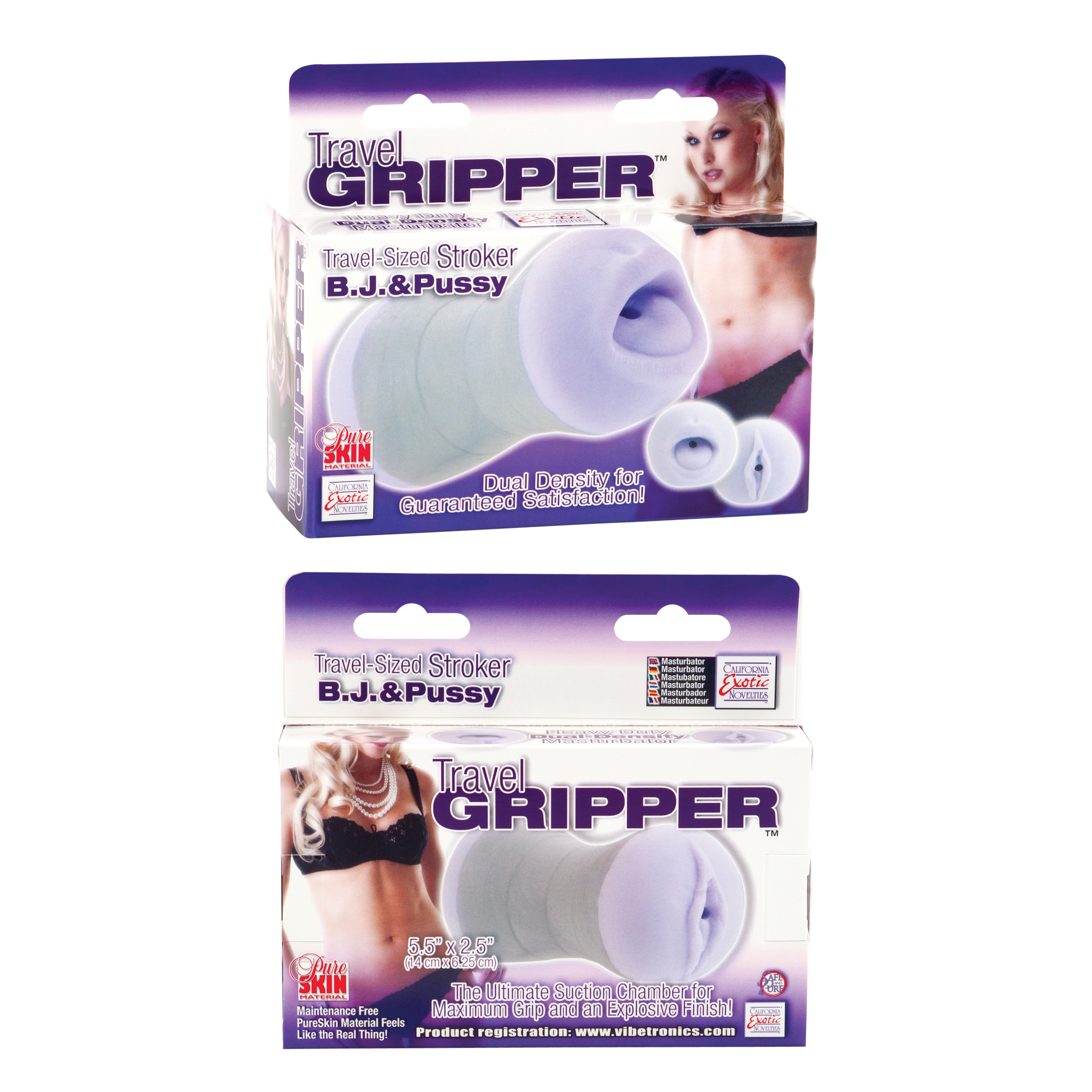 CalExotics - Travel Gripper B.j. and Pussy - Masturbation Aids for Males