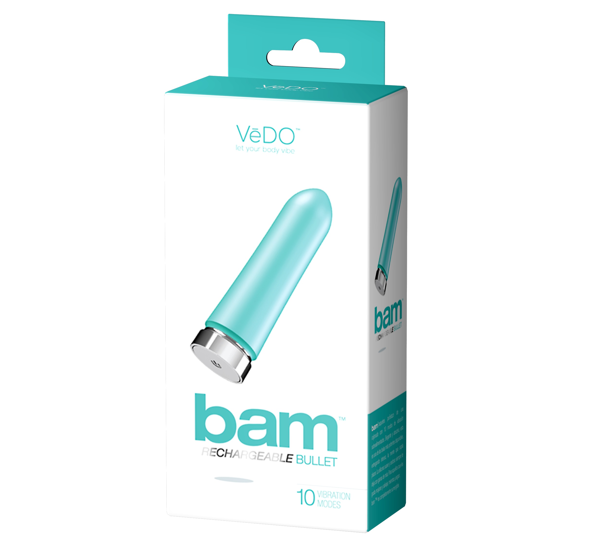 VeDO - Bam Rechargeable Bullet - Tease Me Turquoise - Clit Stimulators