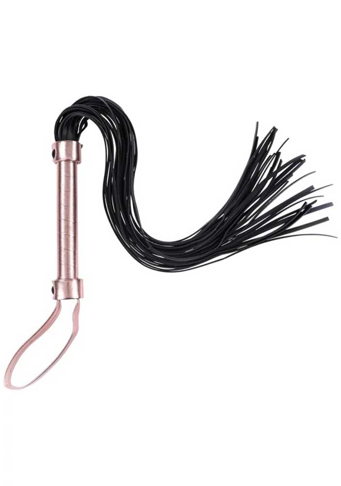 Sportsheets - Brat Flogger - Black / Rose Gold - Bondage & Fetish Toys