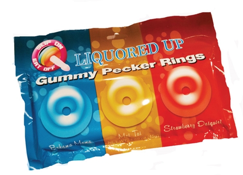 Hott Products - Liquored Up Gummy Pecker Rings - Edible