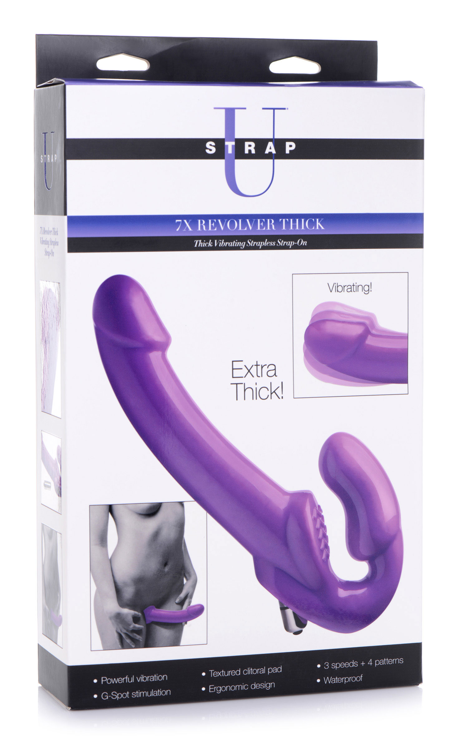 XR Brands - 7x Revolver Thick - Purple - Harnesses & Strap-Ons