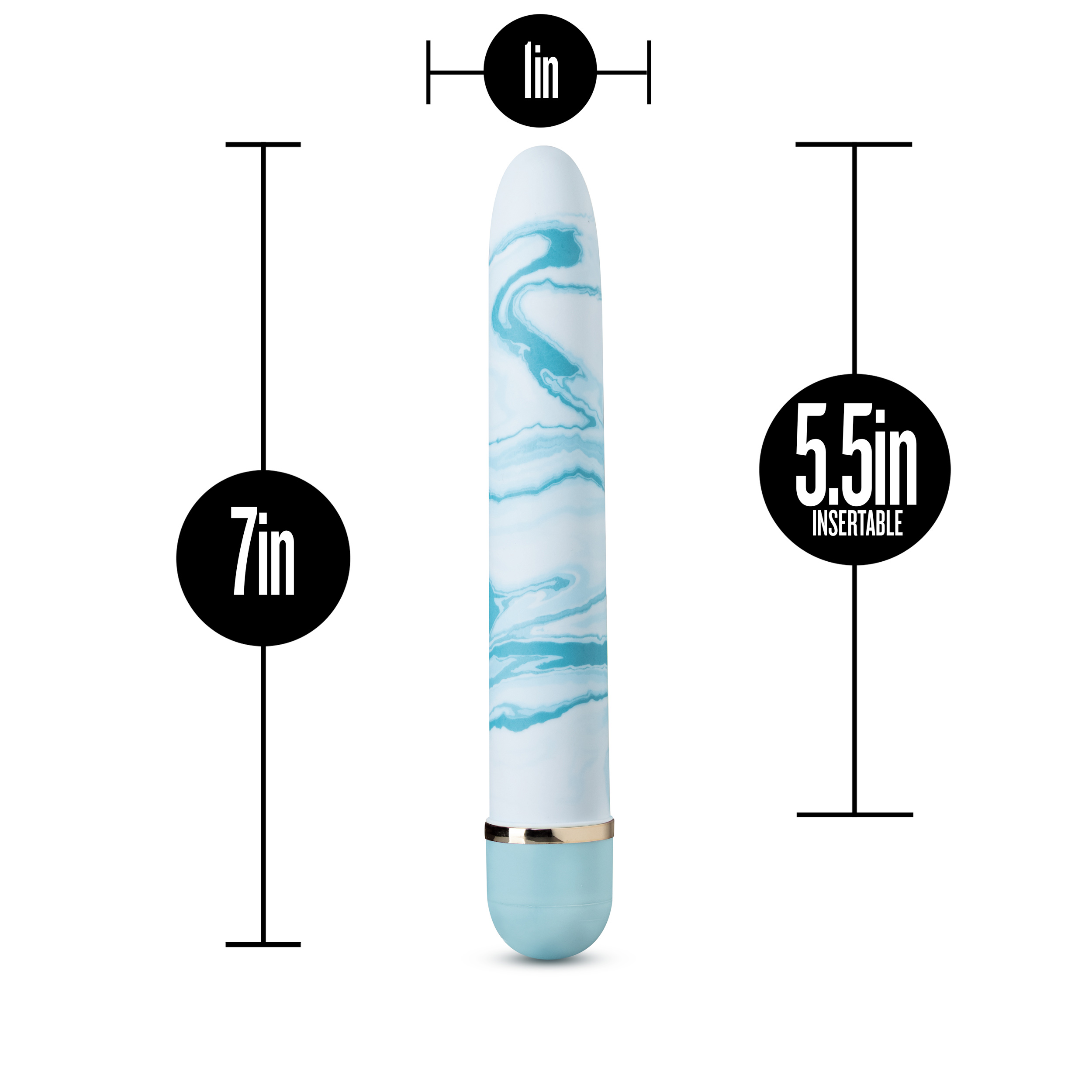 Blush - The Collection Blueberry Haze Slimline Vibrator Blue - Vibrators - ABS