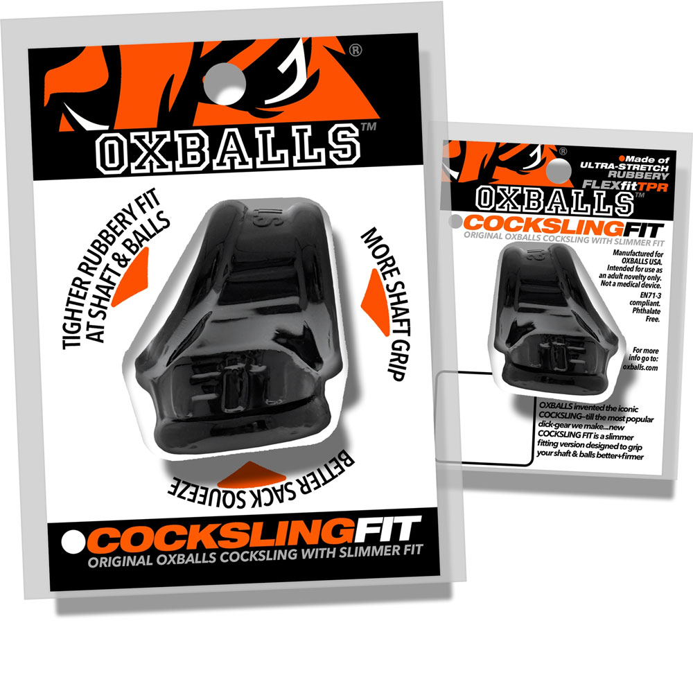 Oxballs - Oxballs Cocksling Fit Sling Black - Cockrings