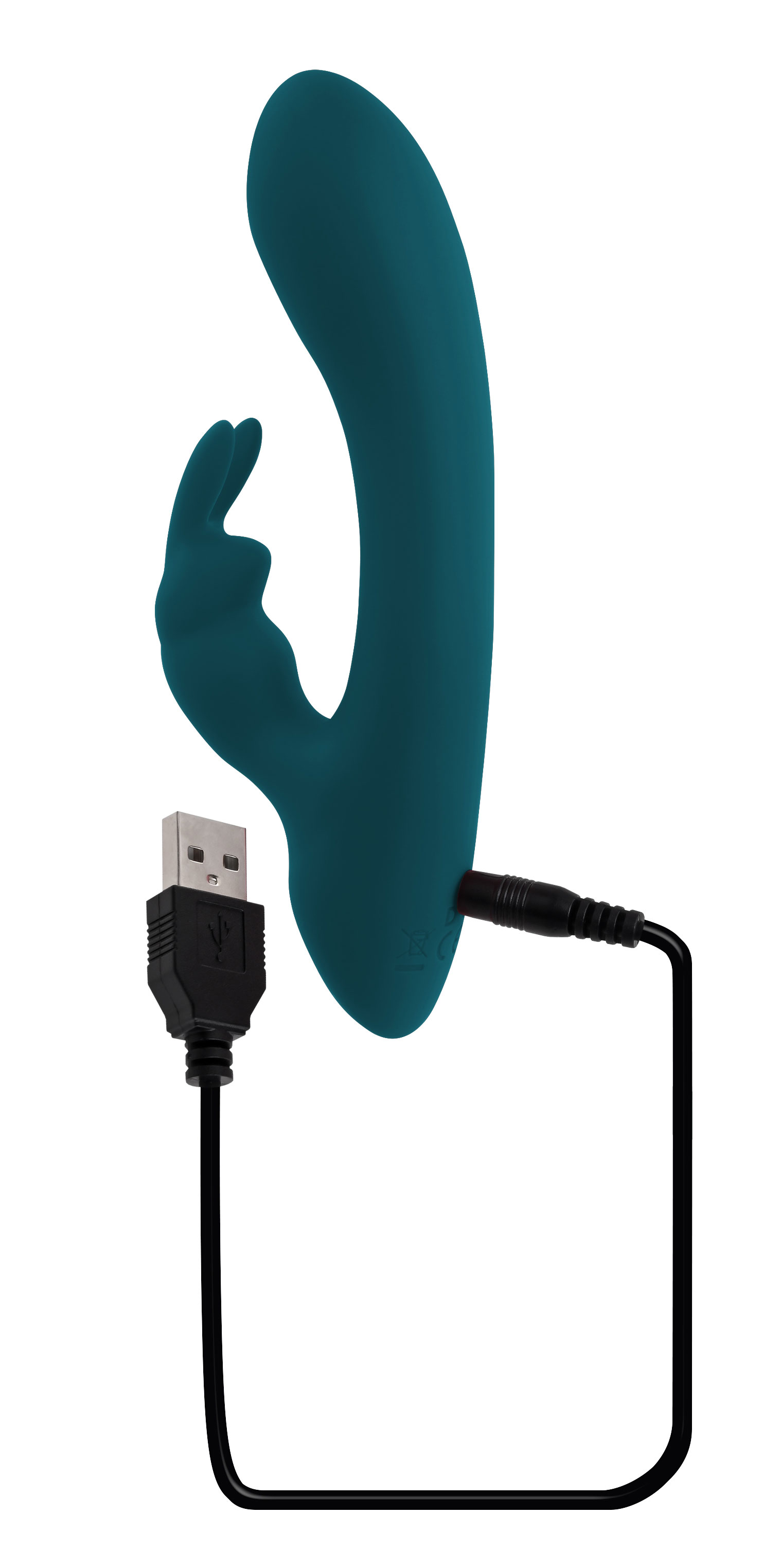 Playboy - Playboy Lil Rabbit Rechargeable Silicone Dual Stimulation Vibrator Deep Teal - Vibrators - Silicone