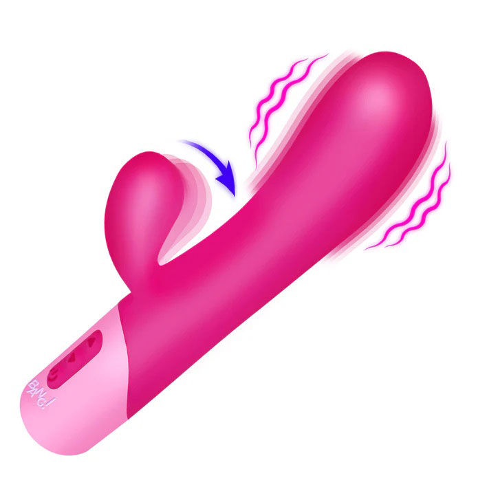 XR Brands - Clit Tapping Vibrating Rabbit - Pink - Vibrators
