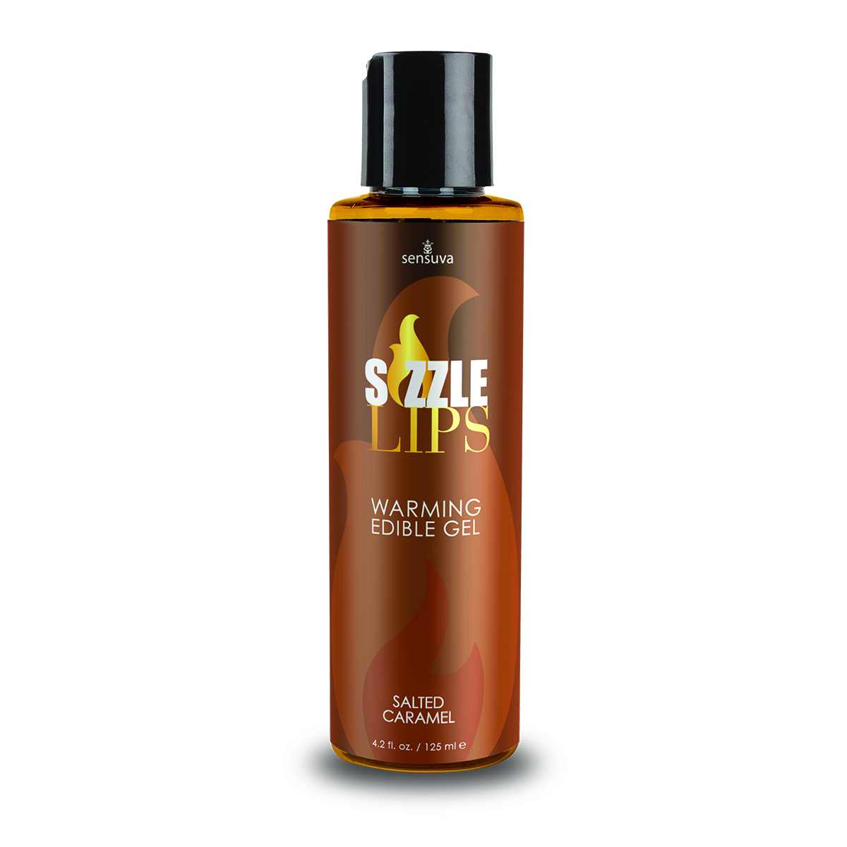 Sensuva - Sizzle Lips Warming Edible Gel - Salted Caramel - 4.2 Fl. Oz. / 125 ml - Edible