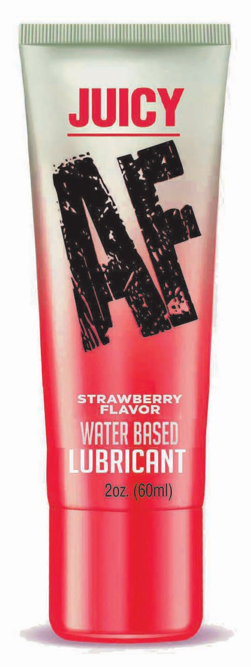 Little Genie - Juicy Af - Strawberry Water Based Lubricant - 2 Oz - Lubricants, Creams & Glides