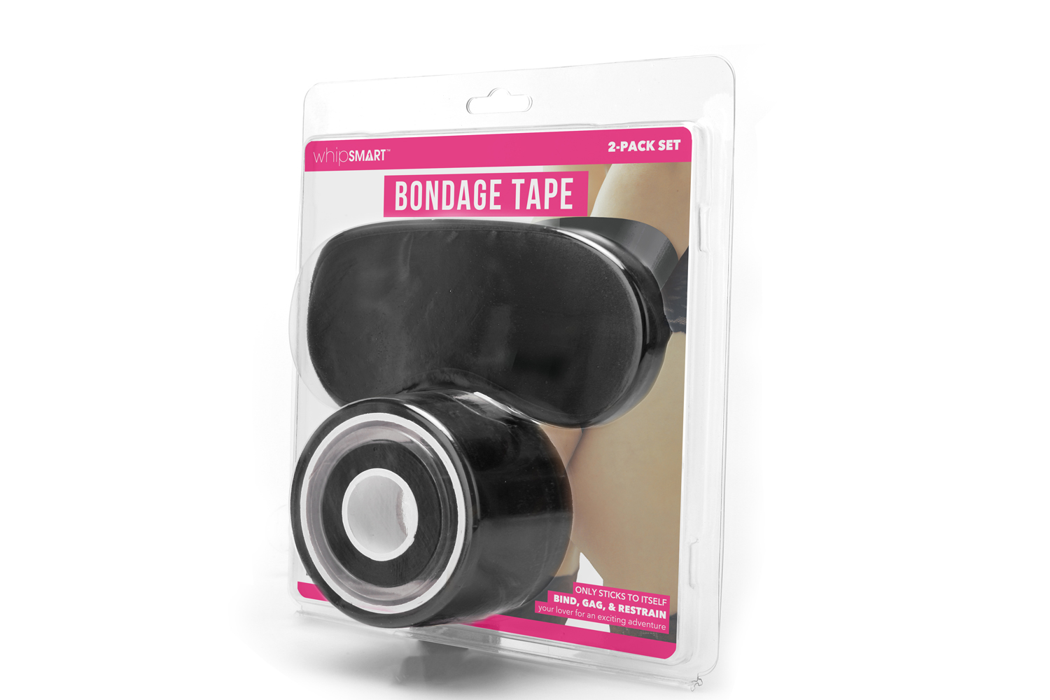 XGEN - Whipsmart 100ft Bondage Tape Black - Bondage & Fetish Toys