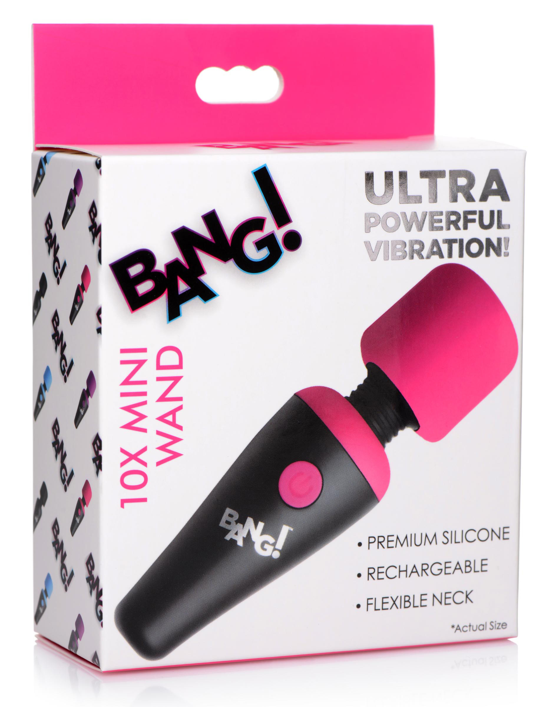 XR Brands - Bang - 10x Vibrating Mini Silicone Wand - Pink - Clit Stimulators