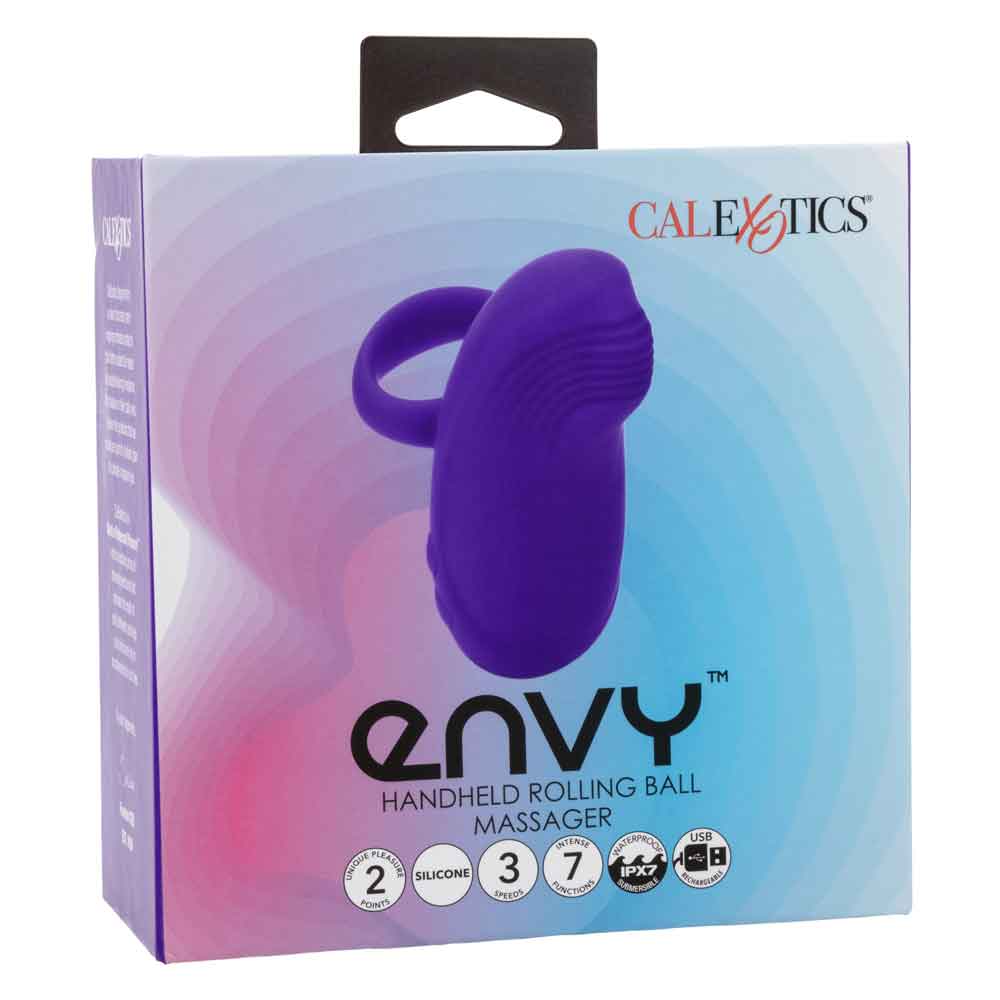 CalExotics - Envy Handheld Rolling Ball Massager - Purple - Eco-Friendly