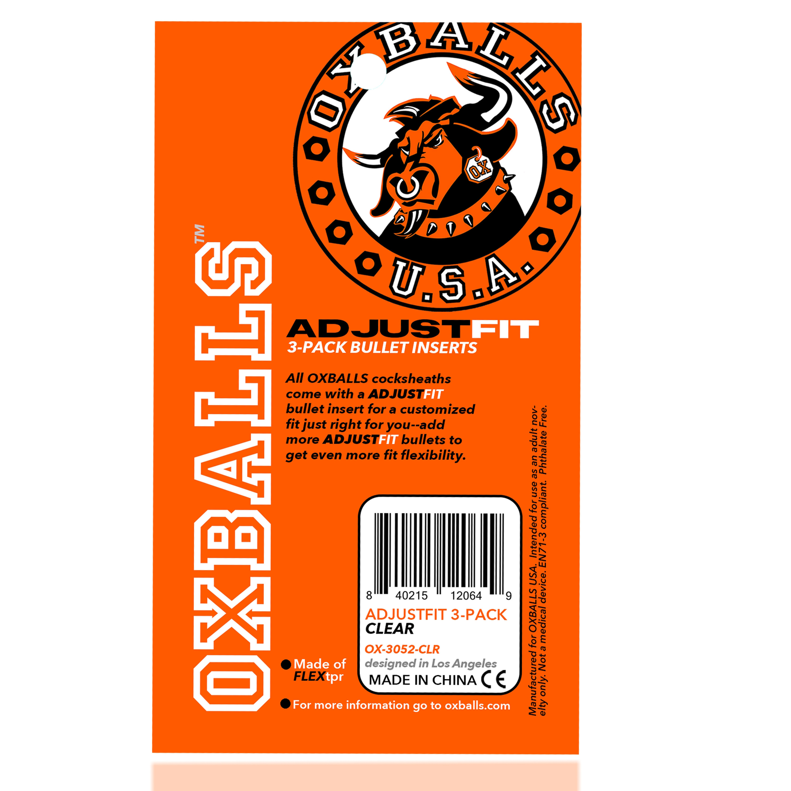 Oxballs - Cocksheath Adjustfit 3 Pack Bullet Inserts - Penis Extension & Sleeves