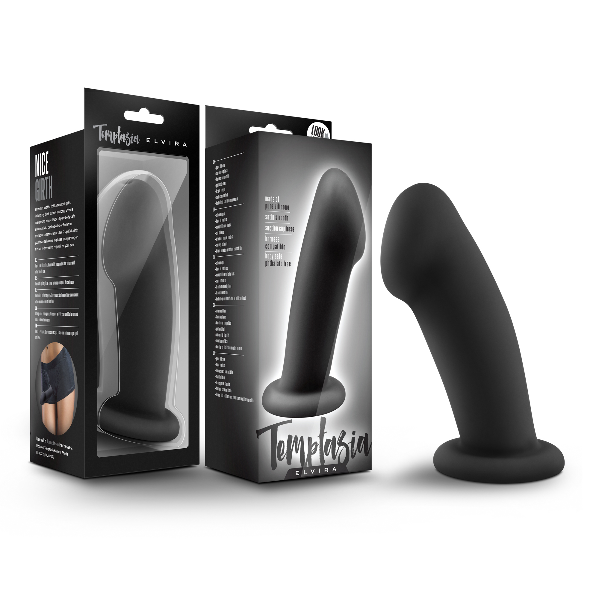 Blush - Temptasia Elvira 6 in. Silicone Dildo Black - Dildos - Silicone