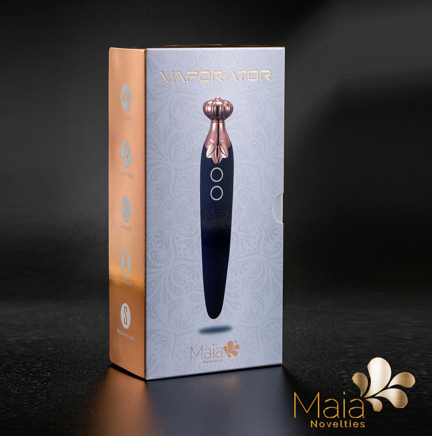 Maia Toys - Vaporator Silicone Vibrator 420 Series - Black - Vibrators