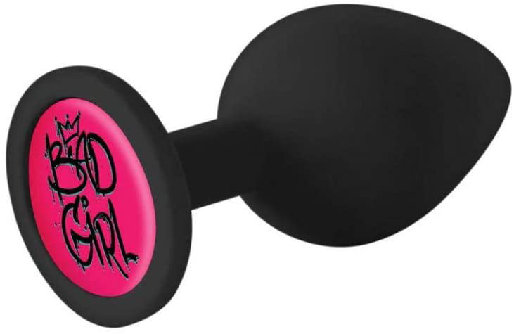 Icon Brands - The 9''s Booty Calls Silicone Butt Plug Black Bad Girl - Anal Toys & Stimulators - Silicone