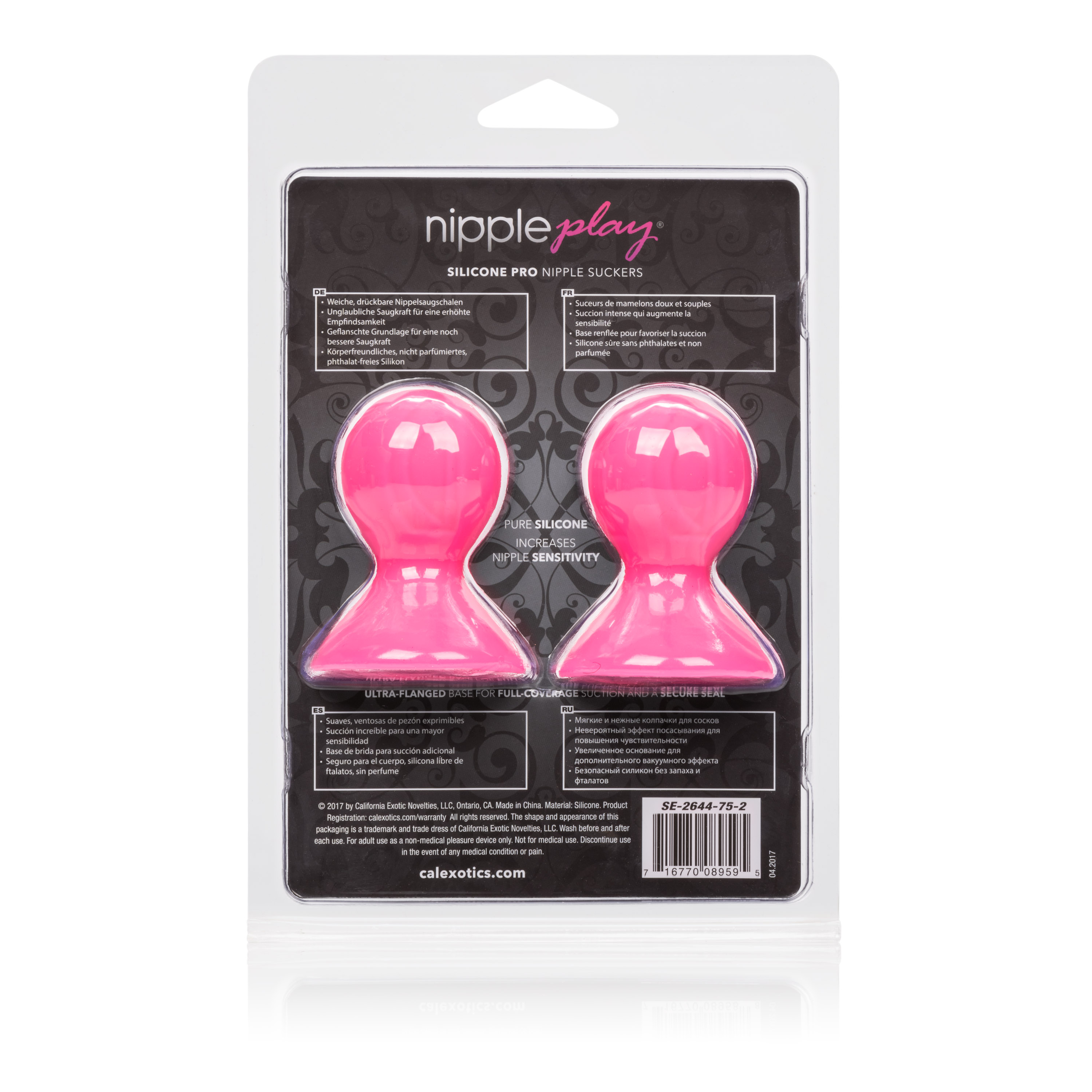 CalExotics - Nipple Play Silicone Pro Nipple Suckers - Pink - Bondage & Fetish Toys