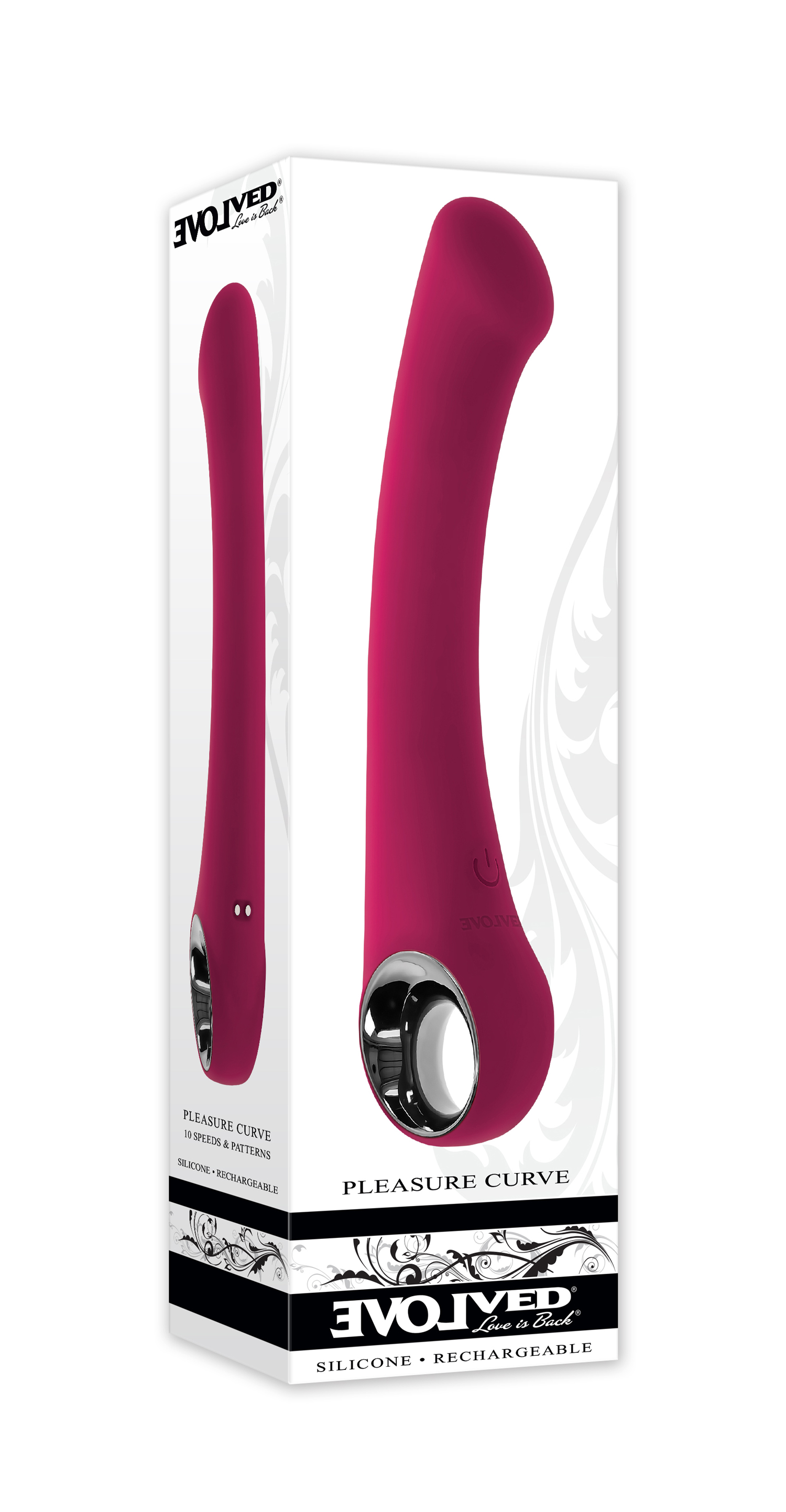 Evolved - Evolved Pleasure Curve Burgundy - Vibrators - Silicone