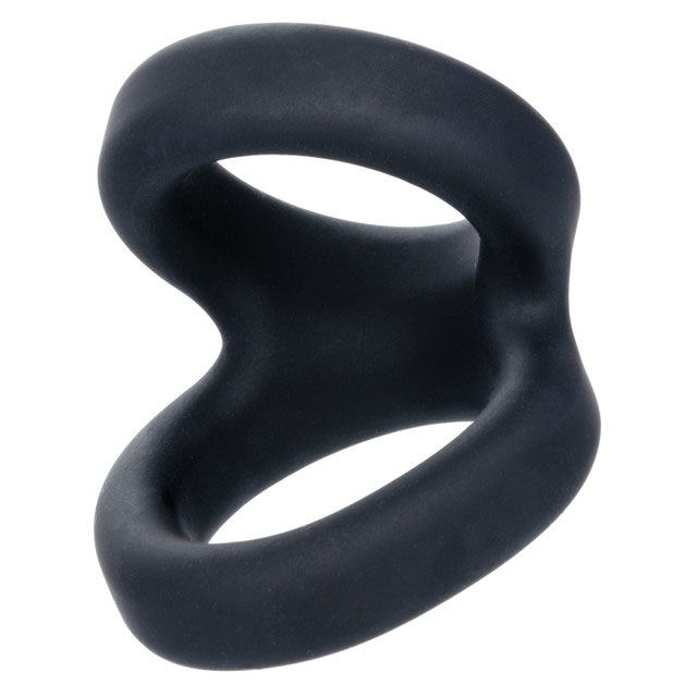 CalExotics - Alpha Liquid Silicone Snug Tugger - Black - Cockrings