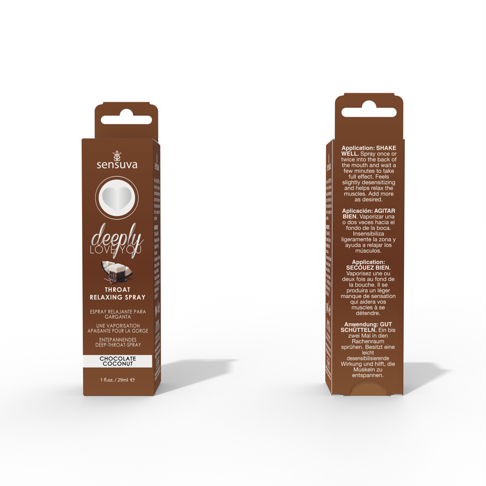 Sensuva - Deeply Love You Throat Relaxing Spray - Chocolate Coconut - 1 Fl. Oz. - Lubricants, Creams & Glides